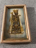 Oude religieuze afbeelding met houten frame, Ophalen of Verzenden