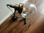 Vintage Glazen Tafellamp Koperachtig, Ophalen, Steampunk, Nieuw, Metaal