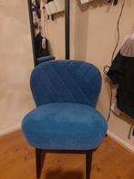 Blauwe fauteuil / stoel, Ophalen, Hout, Blauw, Zo goed als nieuw