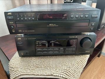 Vintage JVC RX-558R FM/MW/LW reciever en XL-F154 CD speler beschikbaar voor biedingen