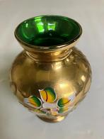 ORIGINELE VENETIAANSE MURANO TRE FUOCCHI VAAS, 24K BLADGOUD, Verzenden