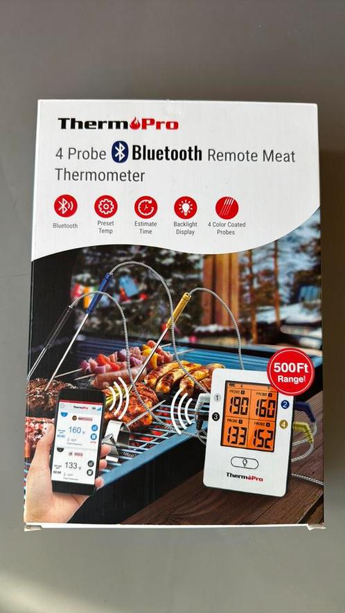 Nieuw Thermo Pro TP-25 Vleesthermometer bluetooth, Tuin en Terras, Barbecue-accessoires, Nieuw, Ophalen of Verzenden