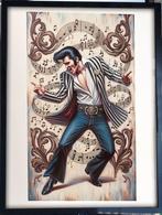 Zeldzaam ELVIS PRESLEY muziek print poster in Frame, Verzenden, Nieuw, Poster, Artwork of Schilderij