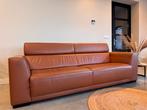 Montel  3-persoons lederen bank in nieuwstaat, Montel, Montel, Driepersoons, Ophalen of Verzenden