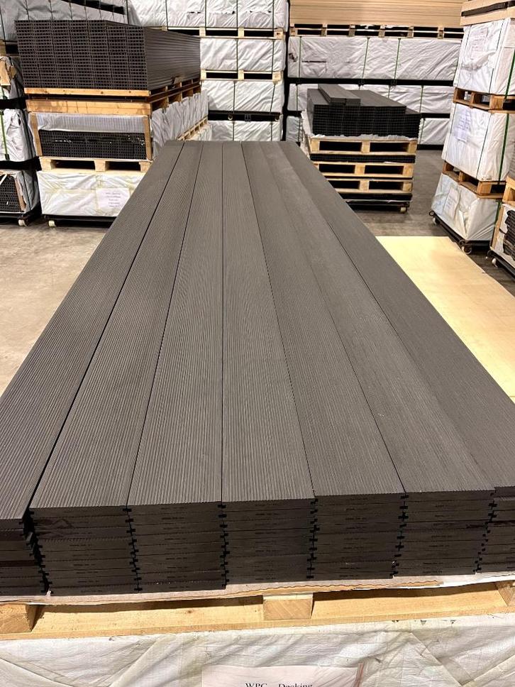 Composiet Vlonderplanken -Antracite dark grey - Massief, Tuin en Terras, Terrasdelen en Vlonders, Nieuw, Composiet, Ophalen