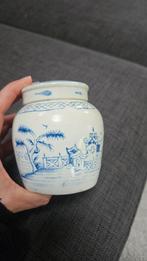 Oude Gemberpot met Blauwe Decoratie, Ophalen of Verzenden