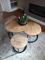 3 delig set salontafels, Huis en Inrichting, Tafels | Salontafels, Ophalen, Gebruikt, 50 tot 100 cm, Rond