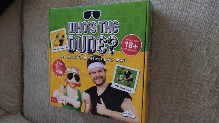 Spel Who's the Dude (met opblaaspop), Hobby en Vrije tijd, Gezelschapsspellen | Overige, Gebruikt, Ophalen of Verzenden