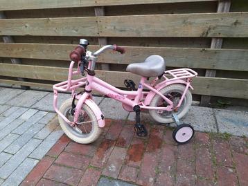 Popal Cooper 12,5 inch Meisjesfiets roze in heel goede staat beschikbaar voor biedingen