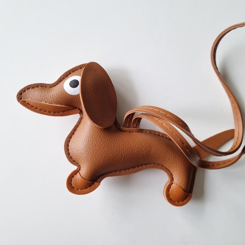 Tashanger sleutelhanger teckel hanger hond hondje nepleer, Verzenden, Nieuw