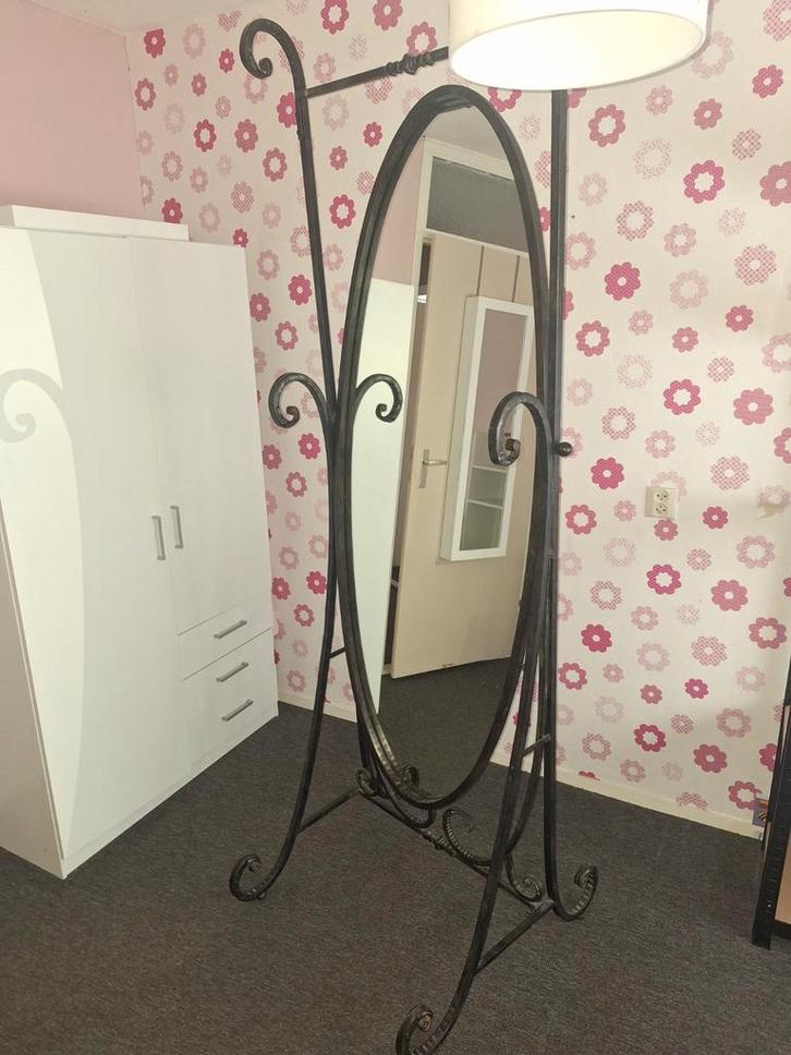 Mooie Antieke Pas Spiegel, Huis en Inrichting, Woonaccessoires | Spiegels, Gebruikt, 50 tot 75 cm, 200 cm of meer, Ovaal, Ophalen