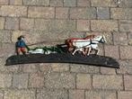 metalen wanddecoratie ploegende boer, Ophalen