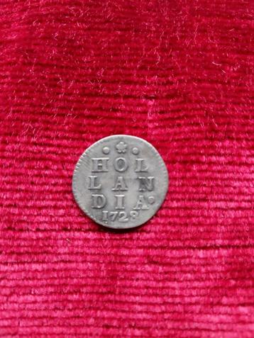 Dubbele Wapenstuiver 1728, Hollandia, Zilver beschikbaar voor biedingen