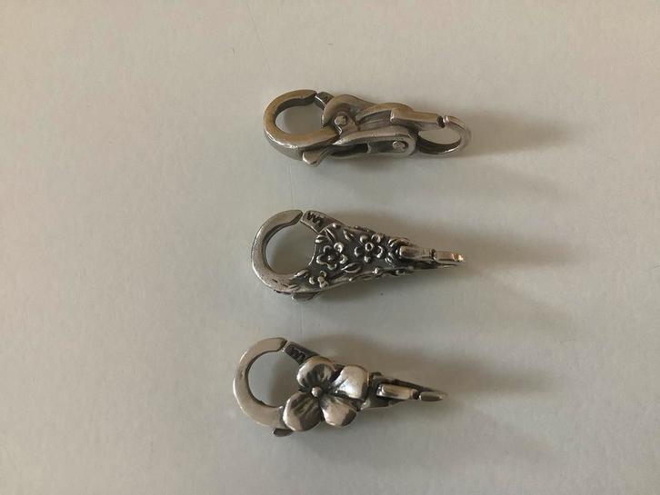 Trollbeads slotjes, bloem, Freya, vergeet me niet., Sieraden, Tassen en Uiterlijk, Bedels, Zo goed als nieuw, Trollbeads, Zilver