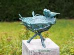 002* Bronzen vogelbad (Boven €75 geen verzendkosten), Ophalen of Verzenden, Nieuw, Overige materialen, Dierenbeeld