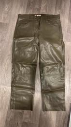 Khaki groene leerlook broek Studio Anneloes, Ophalen of Verzenden, Zo goed als nieuw, Driekwart, Maat 36 (S)