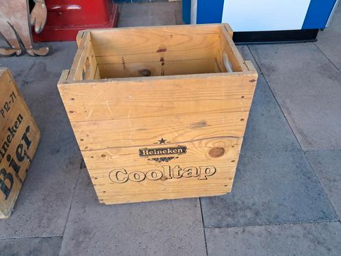 Oude Zeldzame Heineken Cooltap Houten Kratje i.z.g.st., Verzamelen, Biermerken, Gebruikt, Overige typen, Heineken, Ophalen of Verzenden
