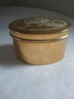 ANTIEK FRIES KOPER OVAAL THEEDOOSJE, BEGIN 1900, Ophalen of Verzenden