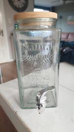 Glazen drankdispenser met tapkraan, Ophalen of Verzenden, Zo goed als nieuw