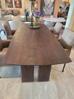 Tafel mangohout 240x100cm bruin, Ophalen, 200 cm of meer, 50 tot 100 cm, Zo goed als nieuw