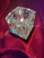 KRISTAL GLAZEN LAMP VANDEHEG DESIGN SFEER LICHT KUBUS, Ophalen of Verzenden, Gebruikt