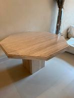 Travertin Eettafel Achthoek - Goede Staat, Huis en Inrichting, Tafels | Eettafels, Ophalen, Overige materialen, 100 tot 150 cm