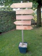 Houten wegwijzer bruiloft, Hobby en Vrije tijd, Ophalen, Zo goed als nieuw, Versiering, Geboorte of Huwelijk