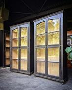 Stoere zwarte buffetkasten | Vitrinekasten |  #1301, Huis en Inrichting, Kasten | Buffetkasten, Niet ingevuld, Gebruikt, 100 tot 150 cm