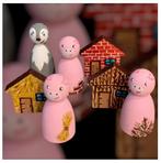 Peg dolls “ de 3 biggetjes”, Ophalen of Verzenden, Zo goed als nieuw