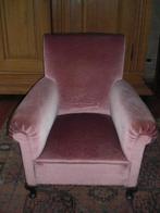 Antieke fauteuil oud roze opnieuw gestoffeerd queen anne, Ophalen