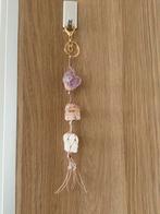 Handgemaakte macramé sleutelhanger Gouden Driehoek, Sieraden, Tassen en Uiterlijk, Edelstenen, Ophalen of Verzenden, Nieuw