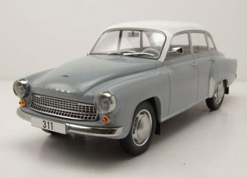 1:18 Wartburg 311/312 Grijs/Wit Model Car Groep  beschikbaar voor biedingen