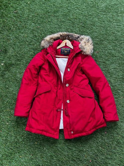 WOOLRICH parka rood mt afneembare fur kraag- TIEN concepts, Kleding | Dames, Jassen | Winter, Gedragen, Maat 36 (S), Rood, Ophalen of Verzenden