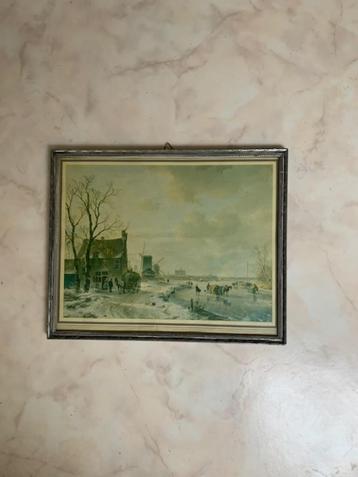 t.k. 1 oude schilderijlijst 31 x 25 cm met glas beschikbaar voor biedingen