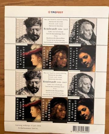 Rembrandt 1606-1669 TPGPOST postzegels 2006 beschikbaar voor biedingen