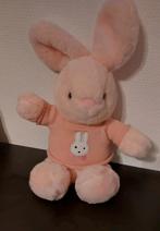 Roze konijn knuffel met shirtje, Ophalen of Verzenden, Zo goed als nieuw, Konijn