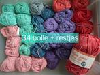 Groot lot katoen garen - 34 bollen!, Hobby en Vrije tijd, Breien en Haken, Ophalen of Verzenden, Nieuw, Breien of Haken, Wol of Garen