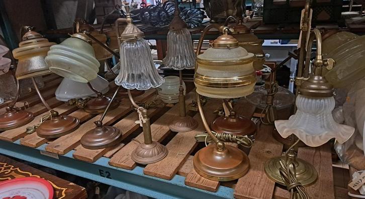 Echte oude bureaulamp staande lamp / tafellamp top modellel, Antiek en Kunst, Antiek | Lampen, Ophalen