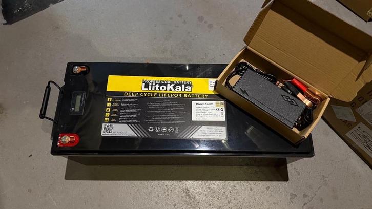 LiitoKala 24V 300Ah Batterij – Zonne-energie, Boot, Camper, Audio, Tv en Foto, Accu's en Batterijen, Nieuw, Oplaadbaar, Ophalen