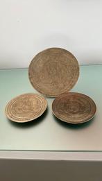 Javaanse wandbordjes, Huis en Inrichting, Woonaccessoires | Schalen en Manden, Ophalen, Overige materialen, Gebruikt, Schaal