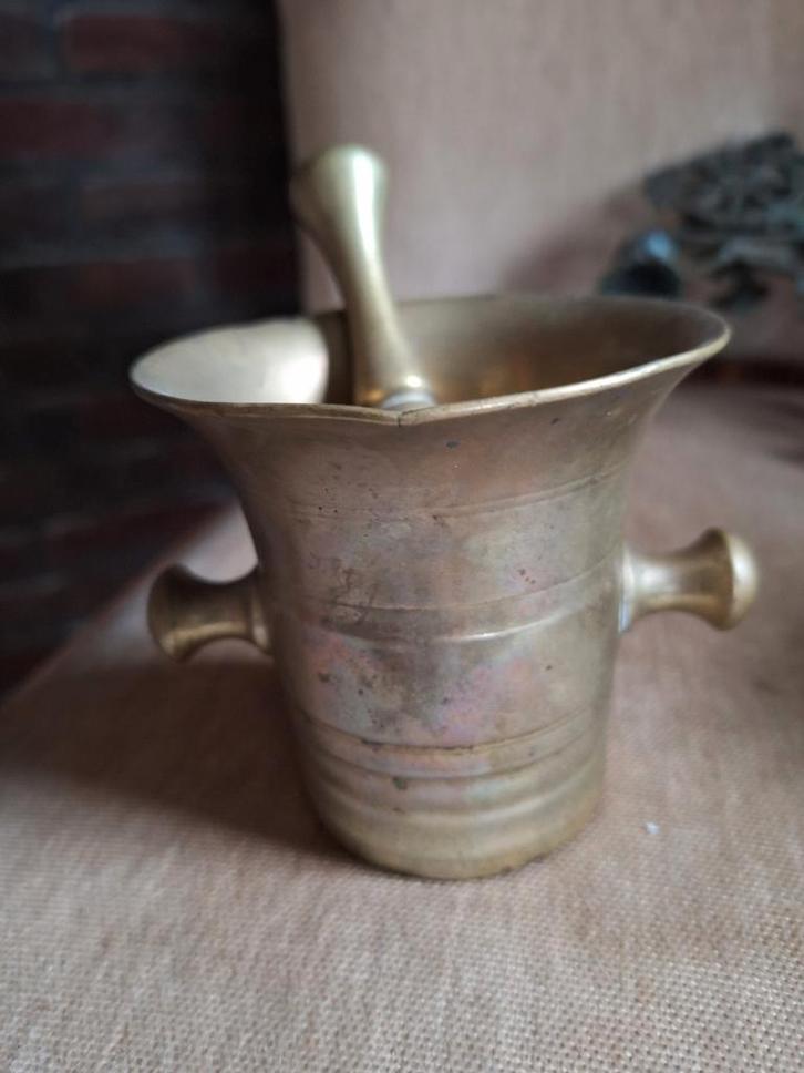 Antieke Vijzel met Stamper, Antiek en Kunst, Antiek | Koper en Brons, Ophalen