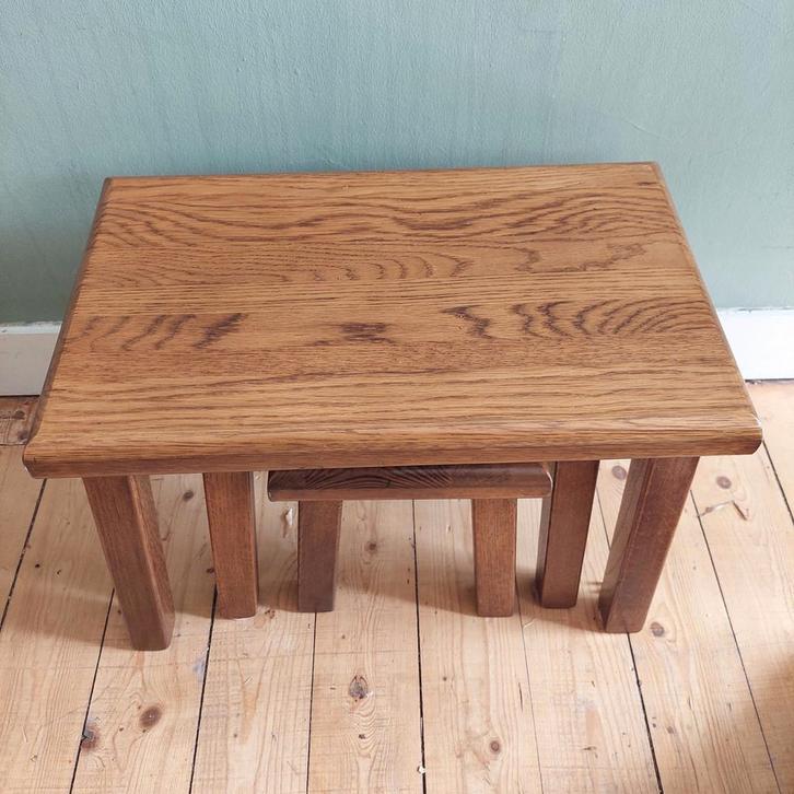 Lucky Vintage Mimi Set Brutalistische Bijzettafeltjes, Verzamelen, Retro, Huis en Inrichting, Ophalen