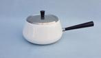 Fonduepan / witte emaille fondue pan, Ophalen of Verzenden, Zo goed als nieuw, Fonduepan