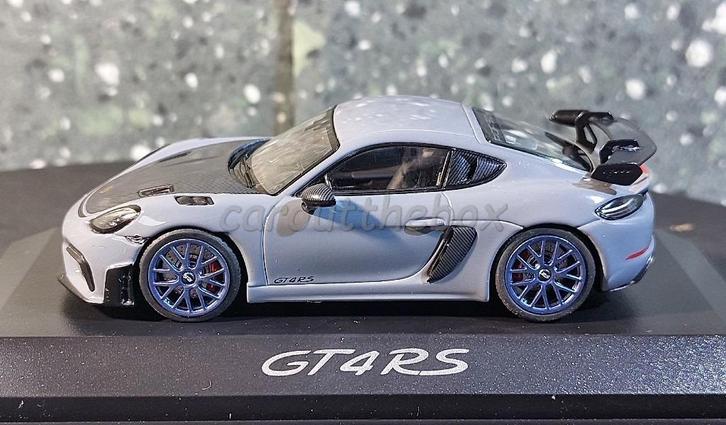 Porsche 718 Cayman GT4 RS grijs 1/43 Minichamps Mi098, Hobby en Vrije tijd, Modelauto's | 1:43, Nieuw, Auto, MiniChamps, Verzenden