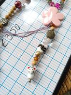 Ketting met porselein hanger, Overige kleuren, Ophalen of Verzenden, Zo goed als nieuw, Overige materialen