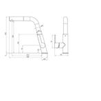 Luxe keukenkraan met handdouche, RVS/zwart, Deante Silia, Verzenden, Nieuw