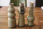 3 licht groene vaasjes van het merk Brynxz, Aardewerk of Porselein, Nieuw, Ophalen of Verzenden, Minder dan 50 cm