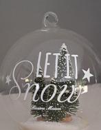 🖤 Riviera Maison Grote Kerstbal/Glas/Let it Snow, Ophalen of Verzenden, Nieuw
