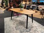 Eettafel Naturel/Zwart 160cm Direct/Leverbaar/Enschede E6094
