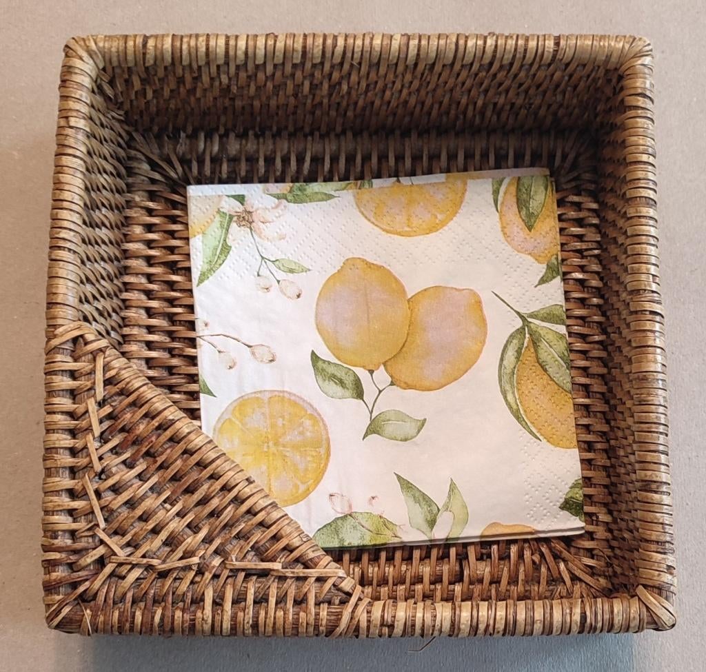 Flamant servethouder in birma riet, Gebruikt, Mand, Vierkant, Ophalen of Verzenden